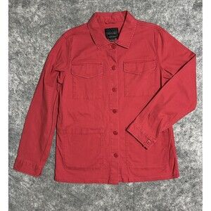 Sanctuary  Safari Jacket Women’s L Red Pockets Cotton Stretch Pockets